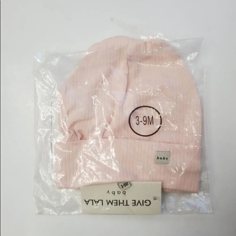 GIVE THEM LALA BABY PINK ONSIE/HAT SET, 3-6 Months NWT